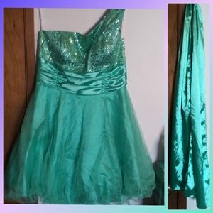 Blue/teal Juliet prom dress XXXL